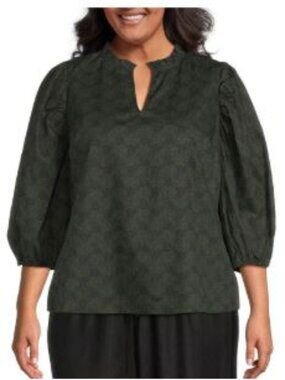 Sugarlips Haslet Balloon Sleeve Floral Woven Top 3X